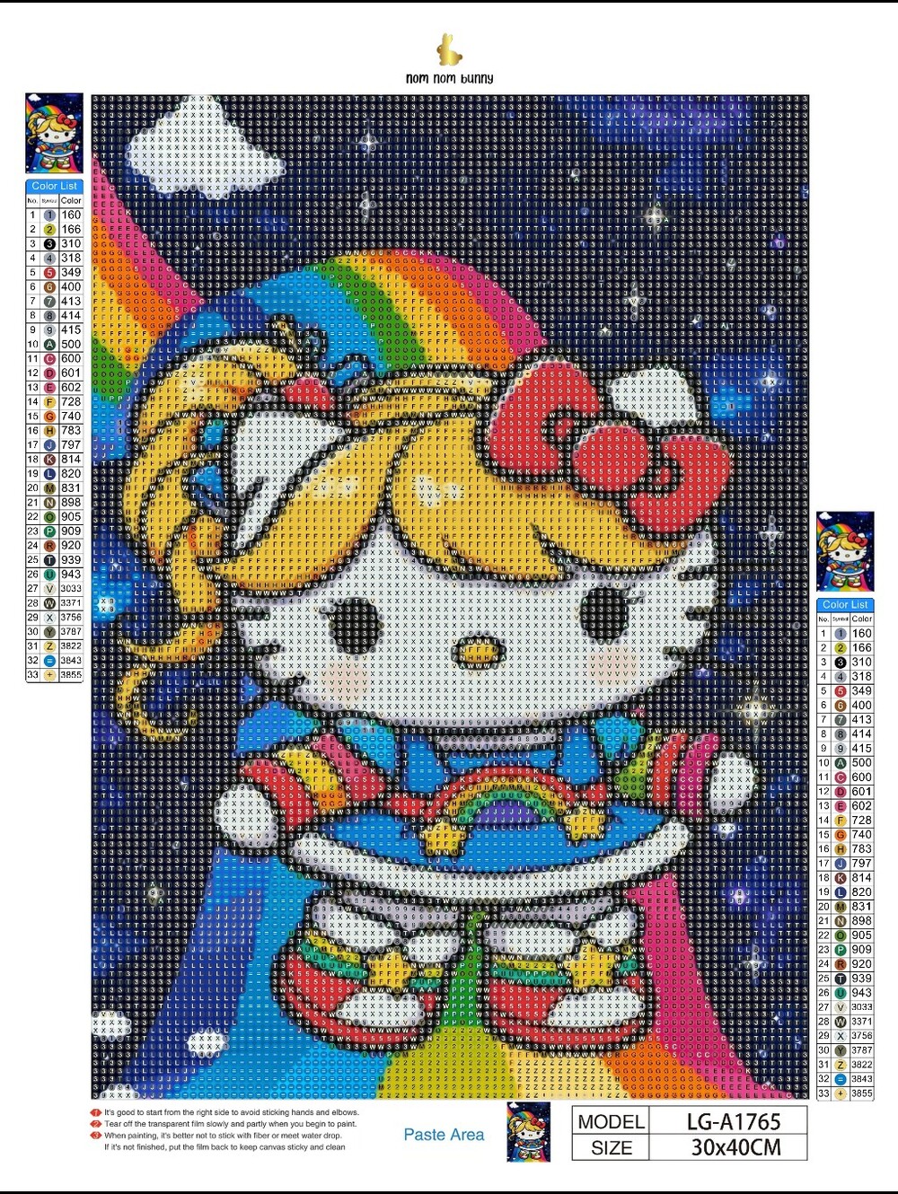 Rainbiw Brite Hello Kitty DIY 5D Full Round Drill Diamond Painting
